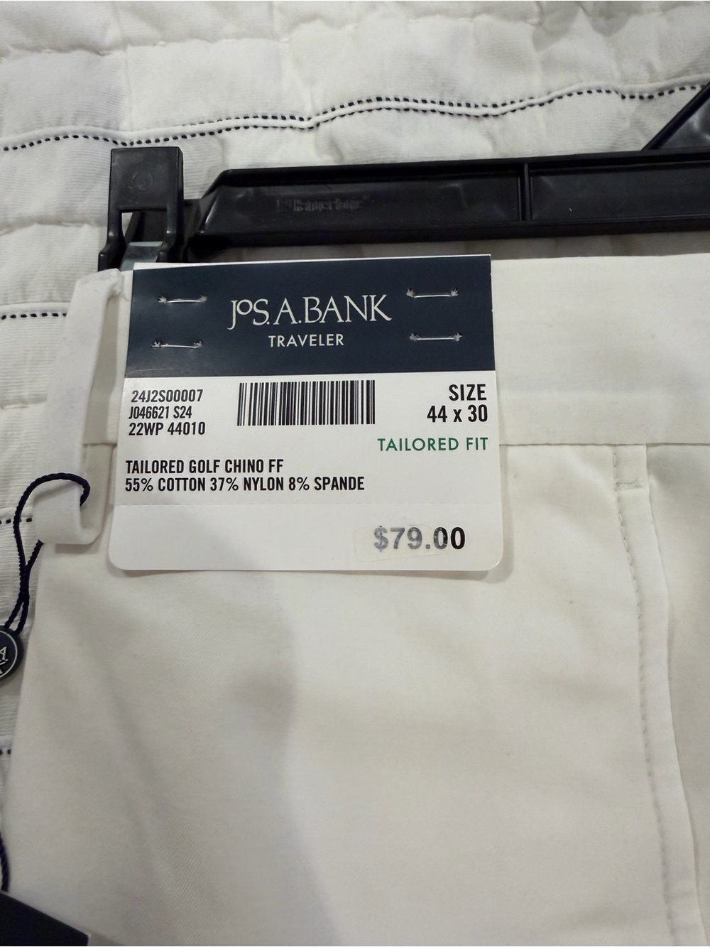 Jos. A. Bank White Tailored Chino Pants